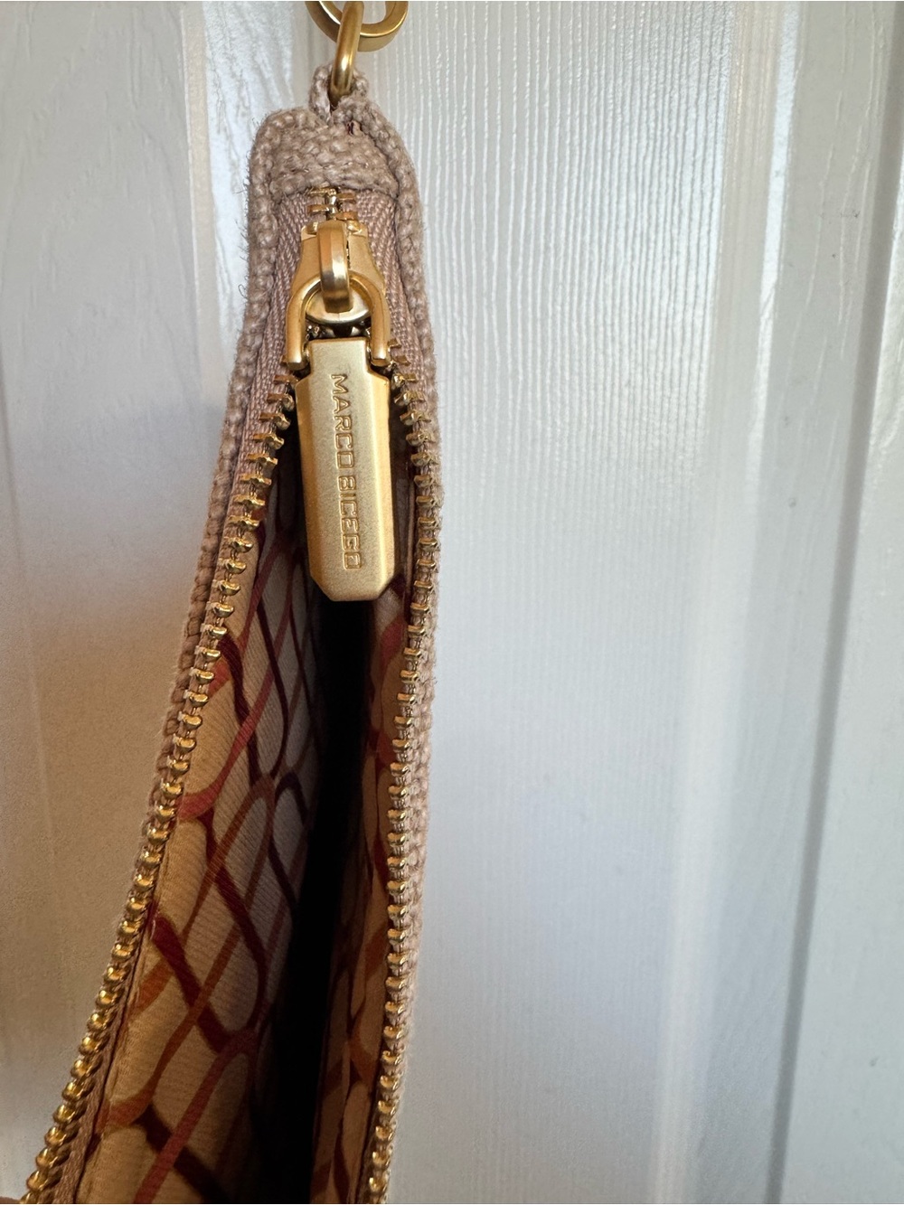 Marco Bicego Beige Canvas Wristlet with Gold Hardware - Picture 3 of 8